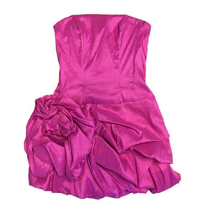 Jessica McClintock Dress Size 10P Pink Strapless 80s Prom Homecoming Party Guest